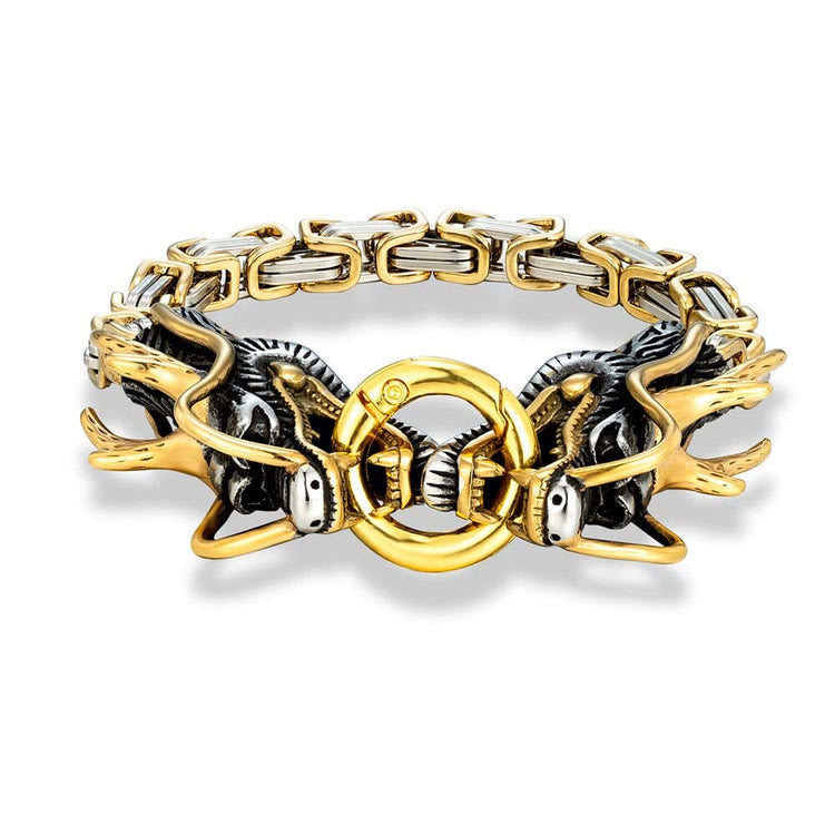 Norse Mythology Twin Headed Dragon Bracelet