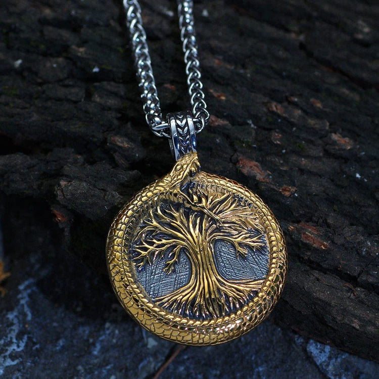 Tree Of Life With Jormungandr Necklace