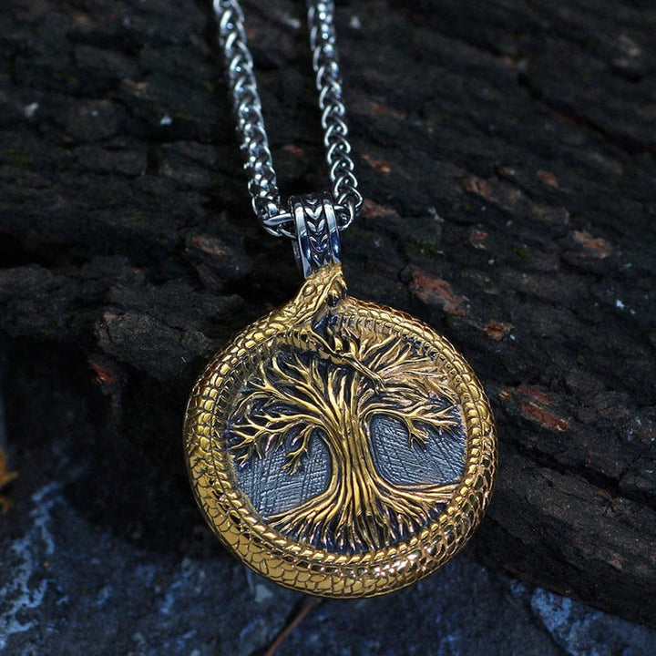 Tree Of Life With Jormungandr Necklace
