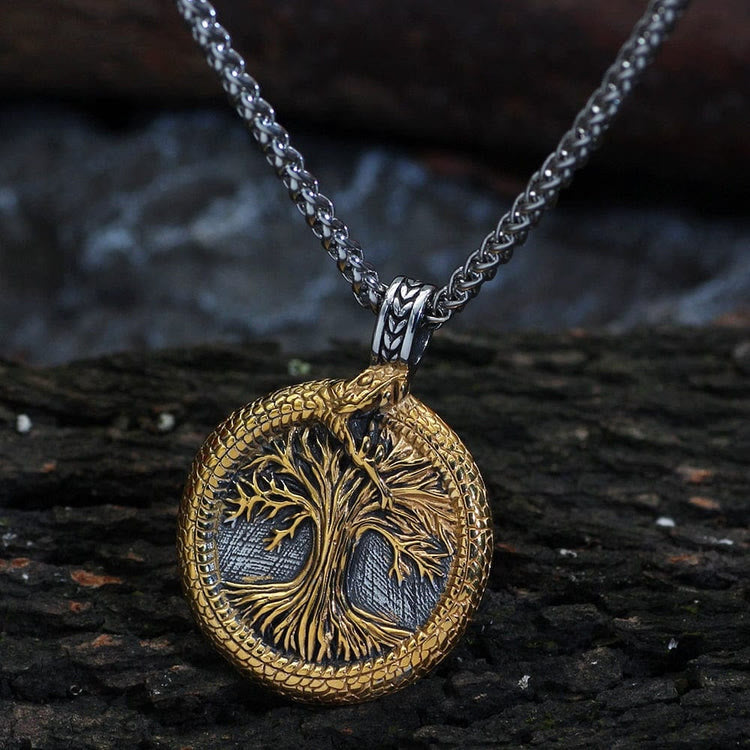 Tree Of Life With Jormungandr Necklace