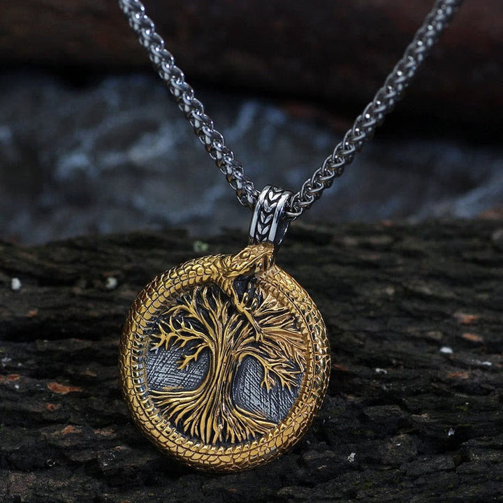 Tree Of Life With Jormungandr Necklace