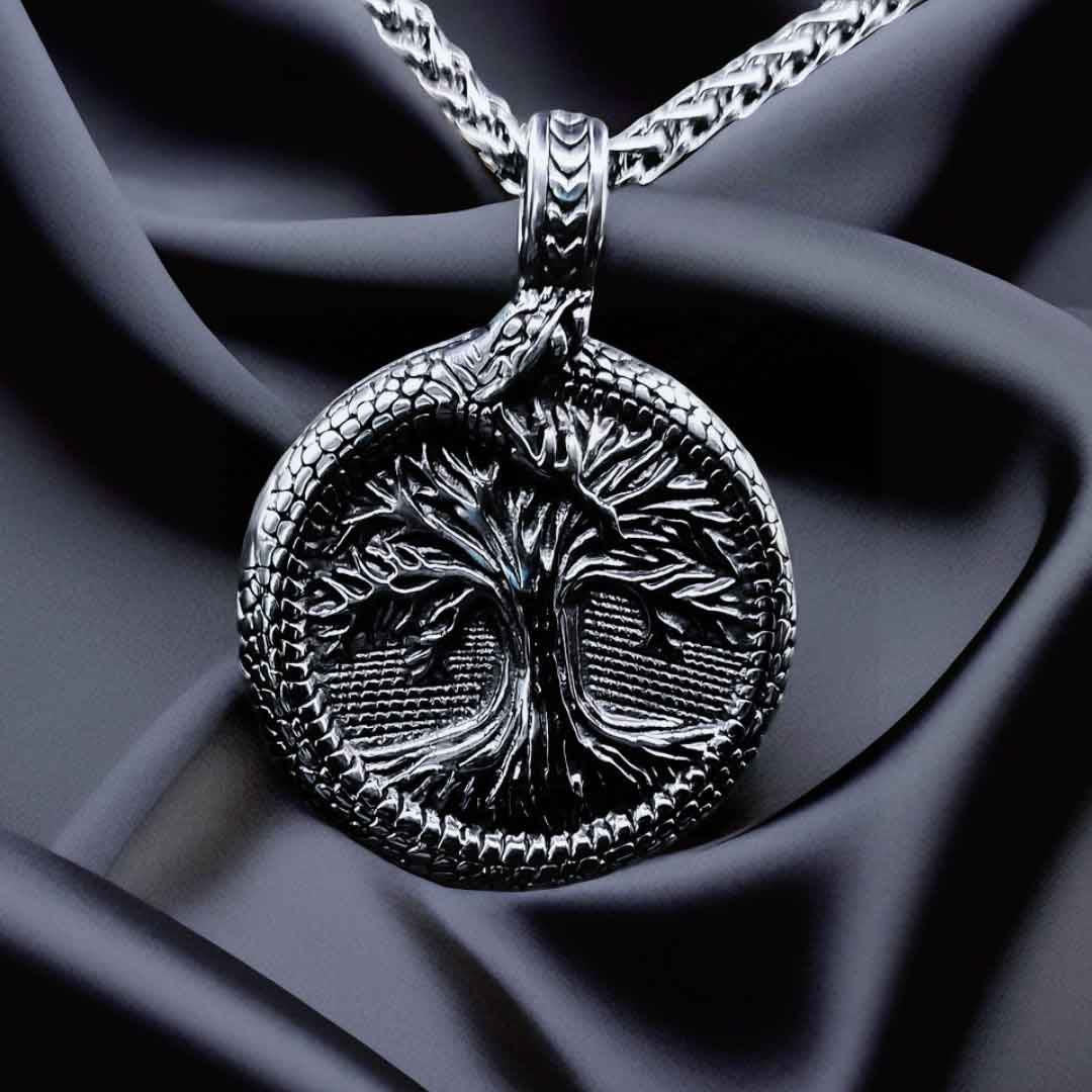 Tree Of Life With Jormungandr Necklace
