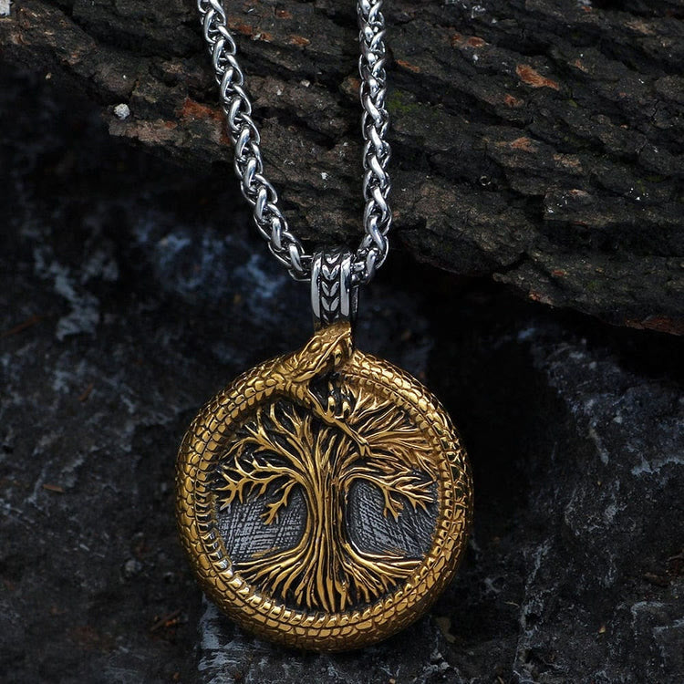 Tree Of Life With Jormungandr Necklace