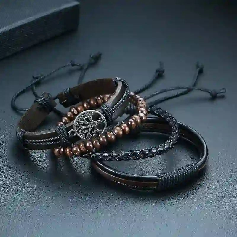 WorldNorse Tree Of Life Handmade Leather Bracelet