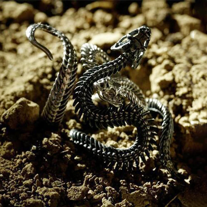 WorldNorse Vintage Snake Shape Winding Adjustable Ring