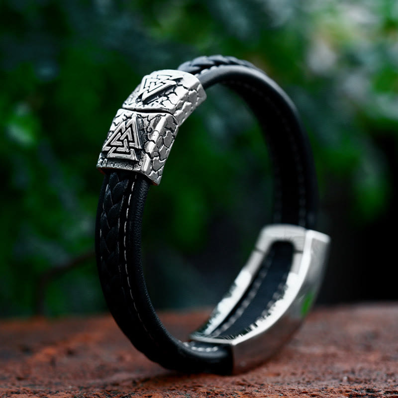 Classic Viking Vegvisir And Celtic Knot  Bracelet