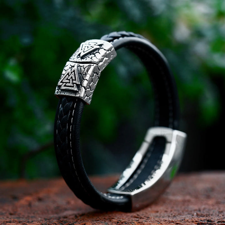 Classic Viking Vegvisir And Celtic Knot  Bracelet