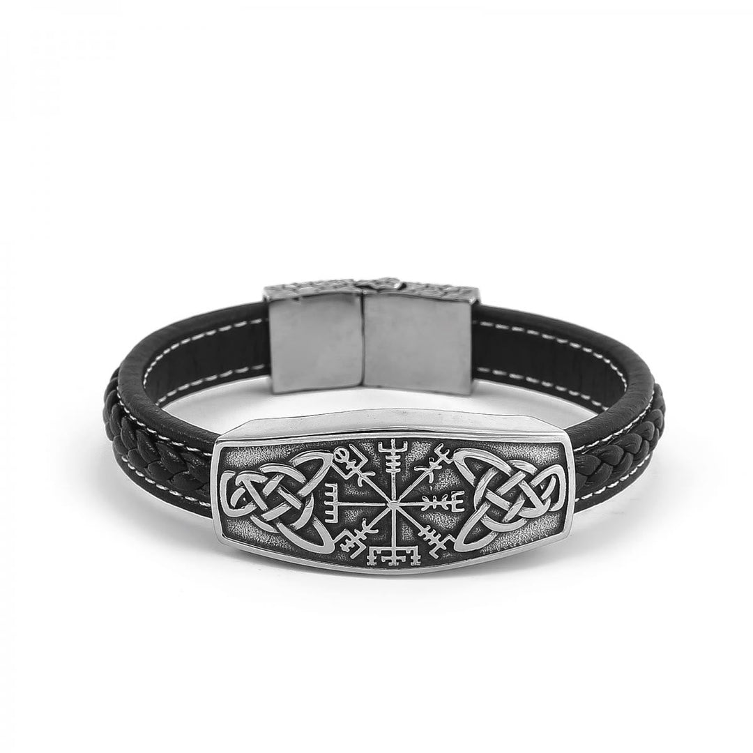 Classic Viking Vegvisir And Celtic Knot  Bracelet