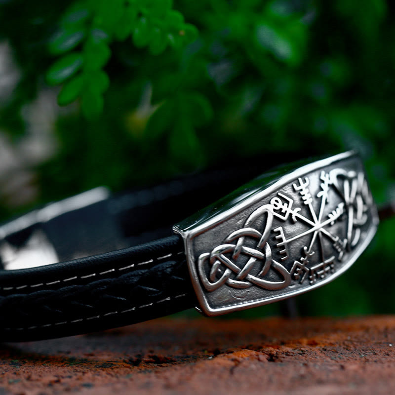 Classic Viking Vegvisir And Celtic Knot  Bracelet