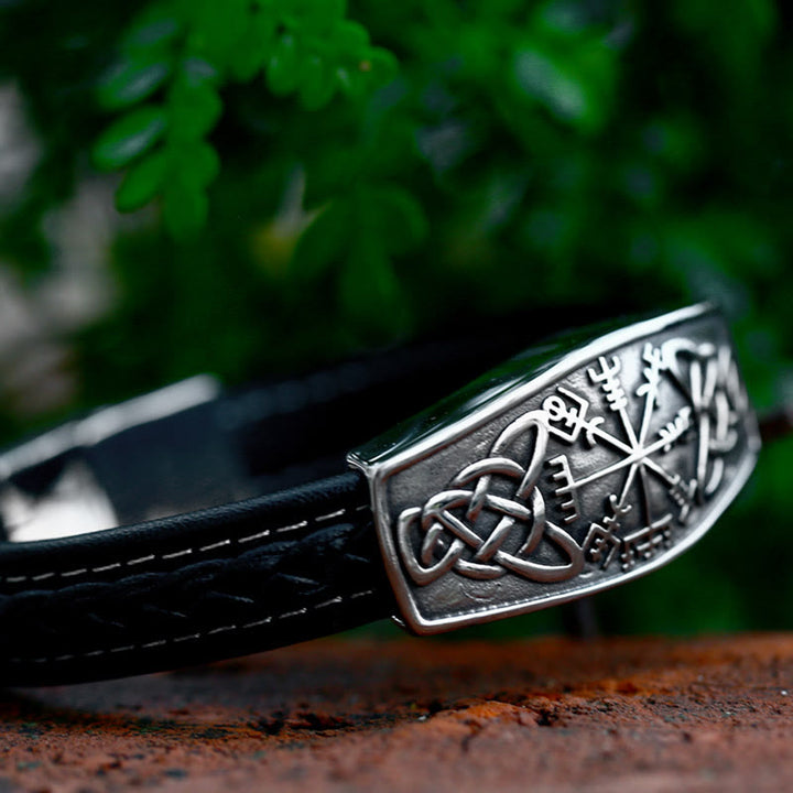 Classic Viking Vegvisir And Celtic Knot  Bracelet