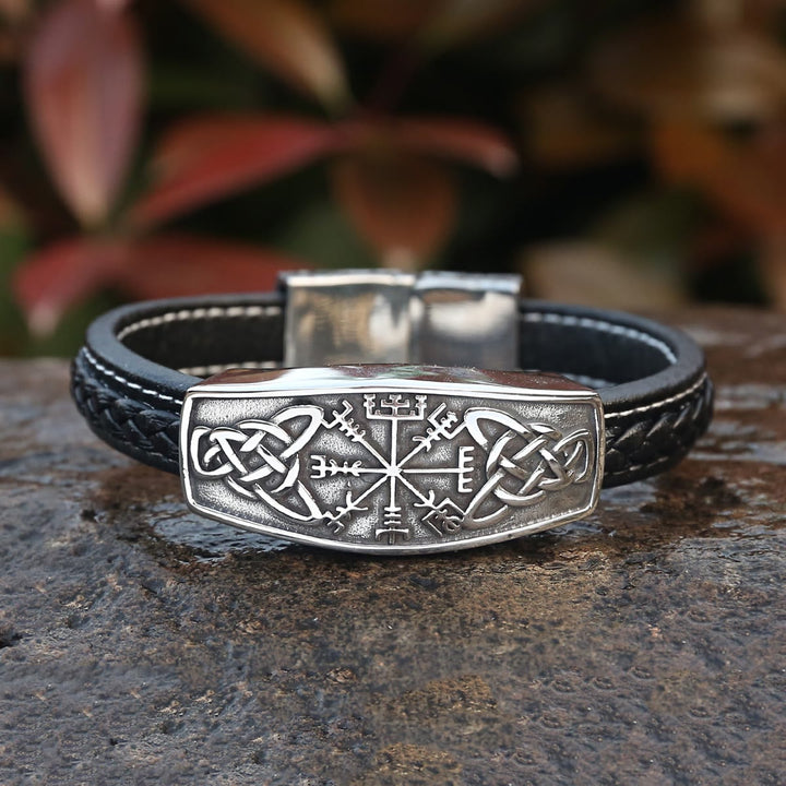 Classic Viking Vegvisir And Celtic Knot  Bracelet