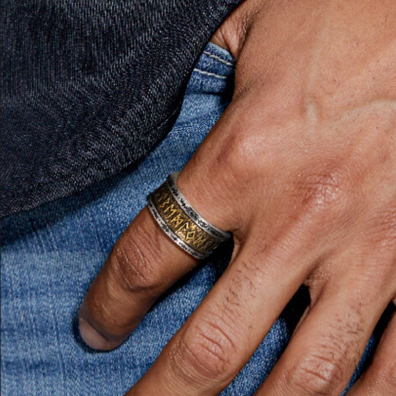 WorldNorse Handcrafted 925 Silver Handcrafted Rune Ring