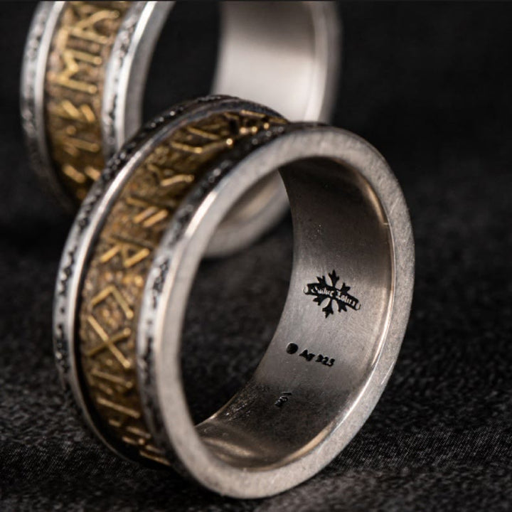 WorldNorse Handcrafted 925 Silver Handcrafted Rune Ring
