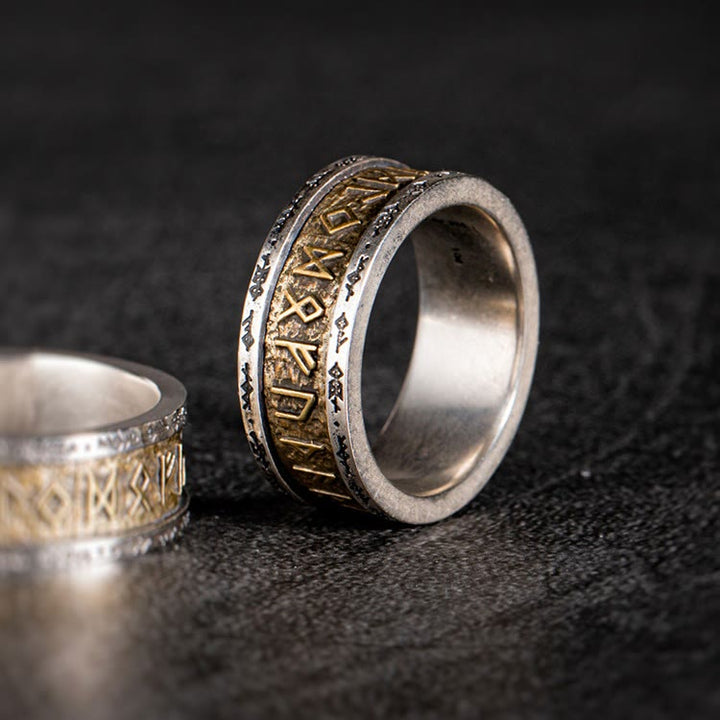 WorldNorse Handcrafted 925 Silver Handcrafted Rune Ring
