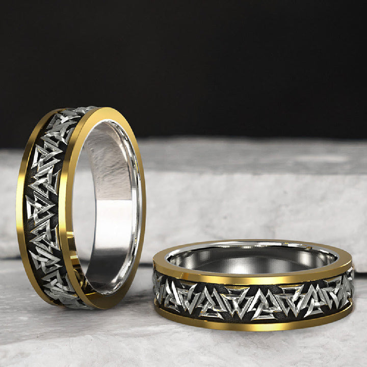 WorldNorse Handcrafted 925 Silver Nordic Valknut Ring
