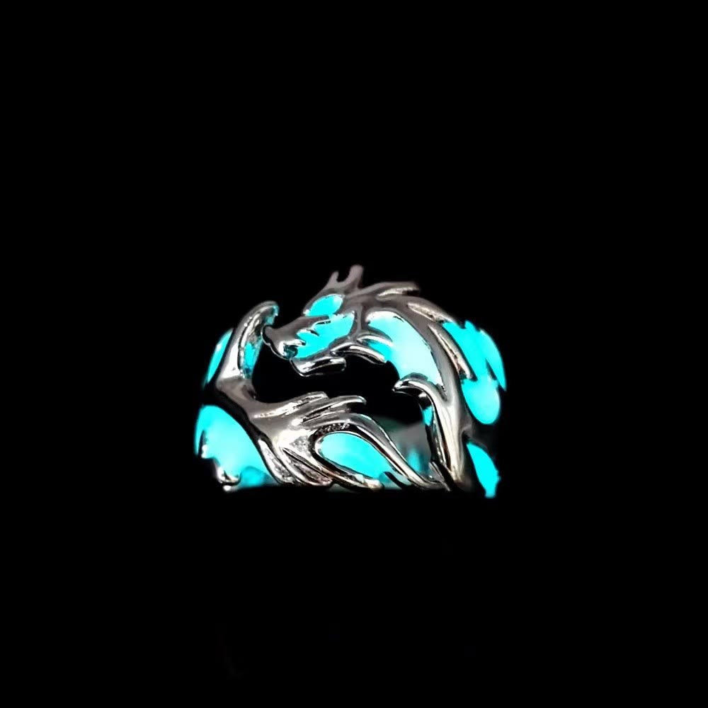 WorldNorse Luminous Glow In The Dark Dragon Ring