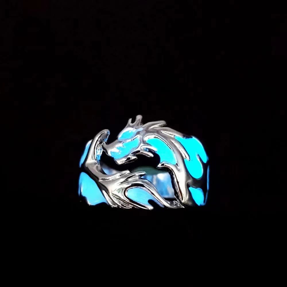 WorldNorse Luminous Glow In The Dark Dragon Ring