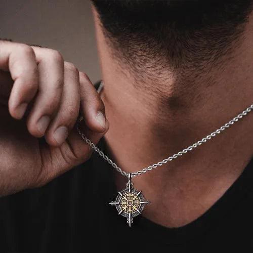 Norse Viking Compass Vegvisir Necklace