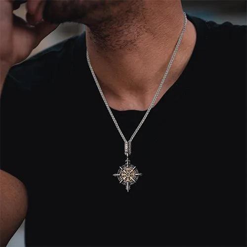 Norse Viking Compass Vegvisir Necklace