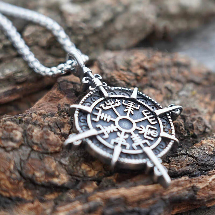 Norse Viking Compass Vegvisir Necklace