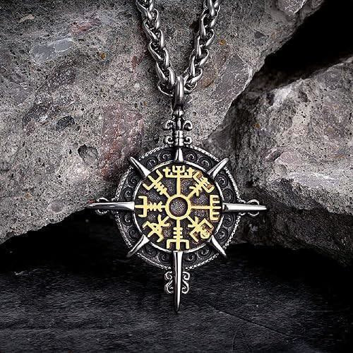 Norse Viking Compass Vegvisir Necklace