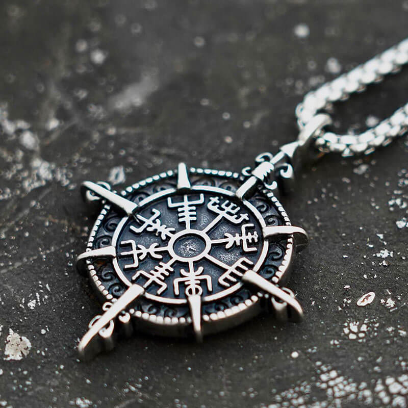Norse Viking Compass Vegvisir Necklace