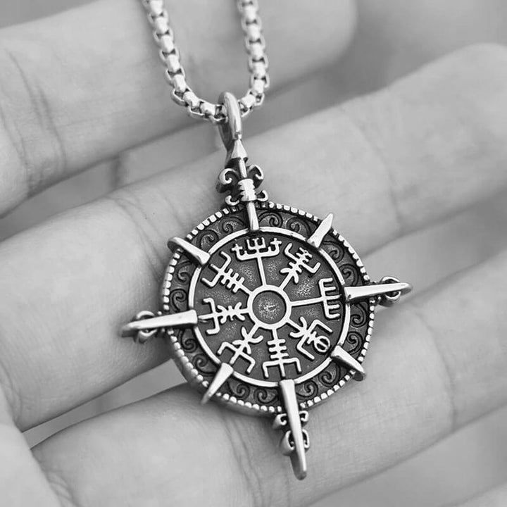 Norse Viking Compass Vegvisir Necklace