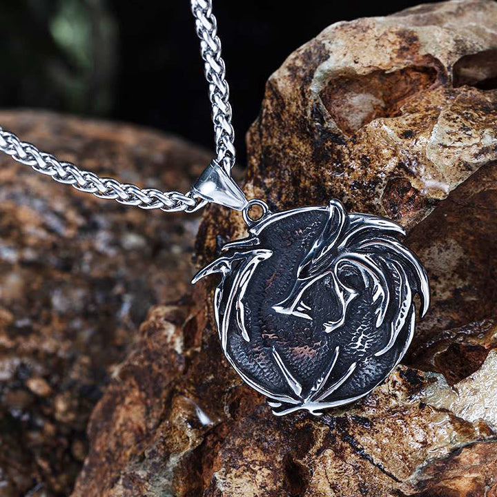WorldNorse The Medallions Stainless Steel Wolf Necklace