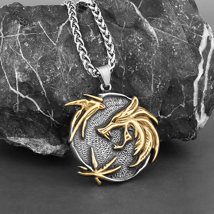 WorldNorse The Medallions Stainless Steel Wolf Necklace