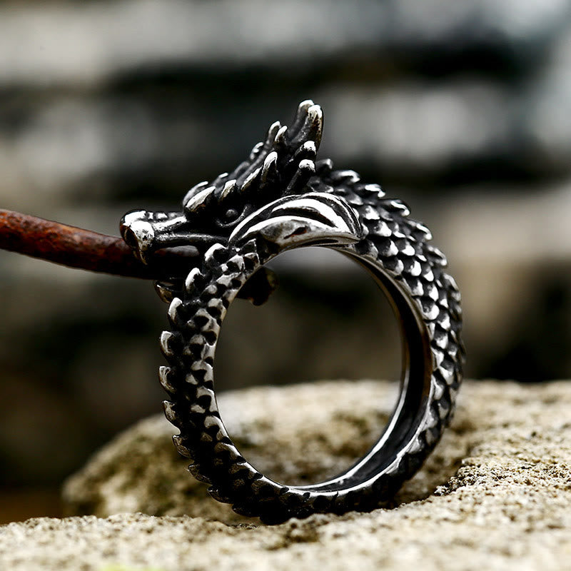 Stainless Steel Dragon Ring