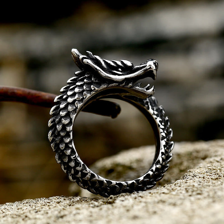 Stainless Steel Dragon Ring