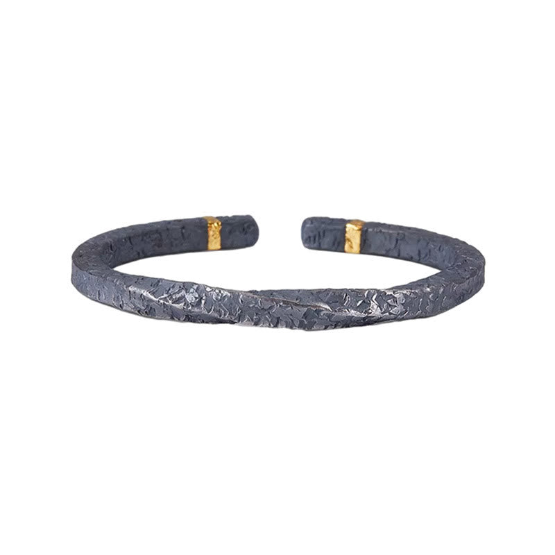 Flowing Fire Gold Inlay Adjustable Bracelet / Ring