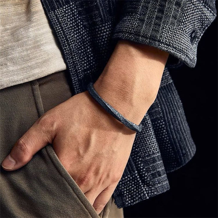 Flowing Fire Gold Inlay Adjustable Bracelet / Ring