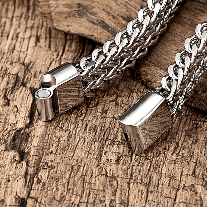 WorldNorse Classic Double Row Wheat Chain Bracelet