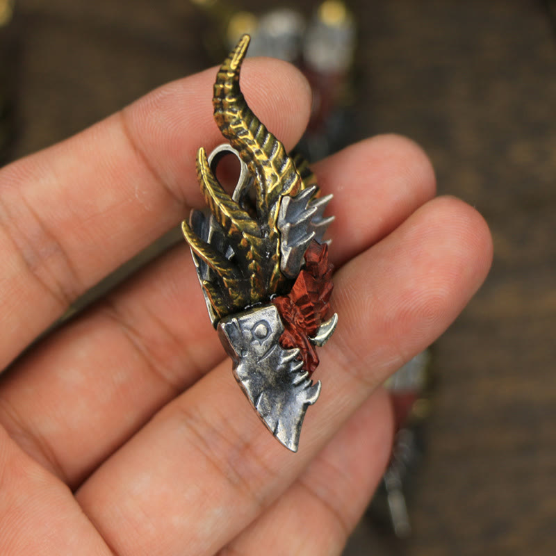 Retro Evil Dragon Adjustable Ring / Necklace
