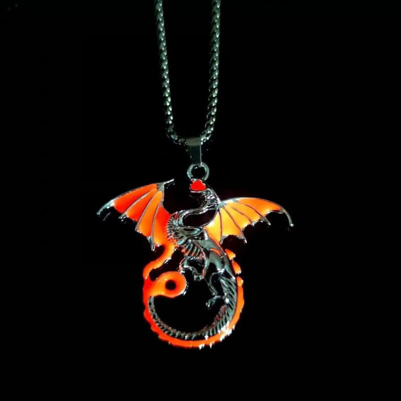 Luminous Flame Dragon Necklace