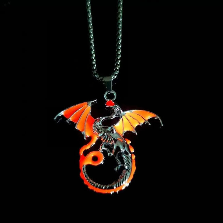 Luminous Flame Dragon Necklace