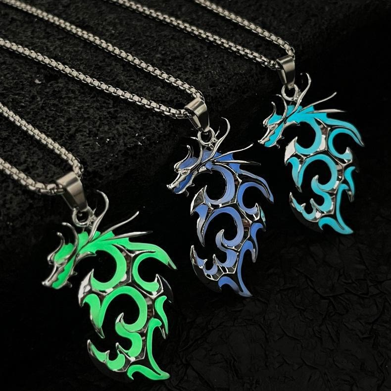 Luminous Flame Dragon Necklace