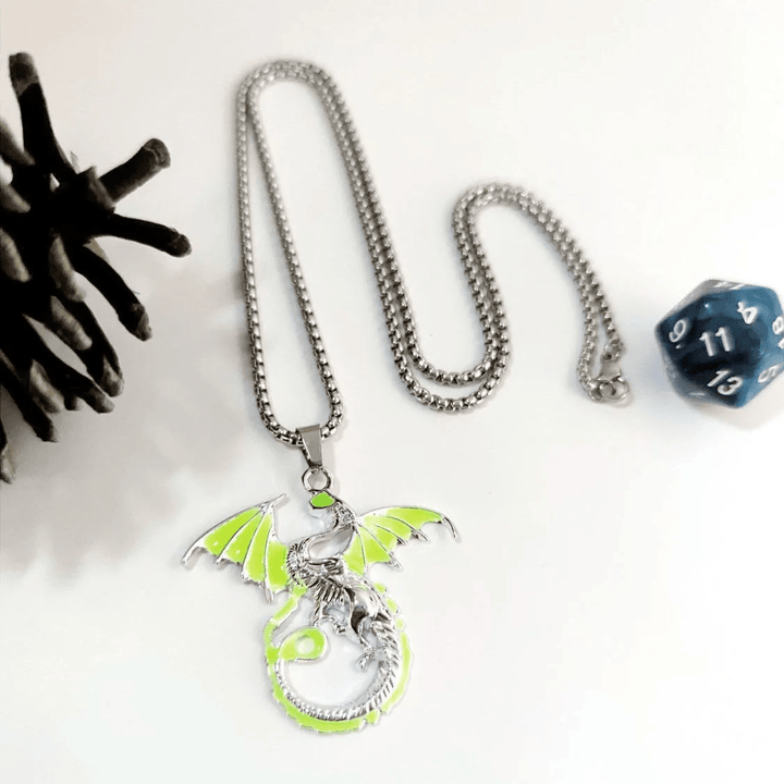 Luminous Flame Dragon Necklace