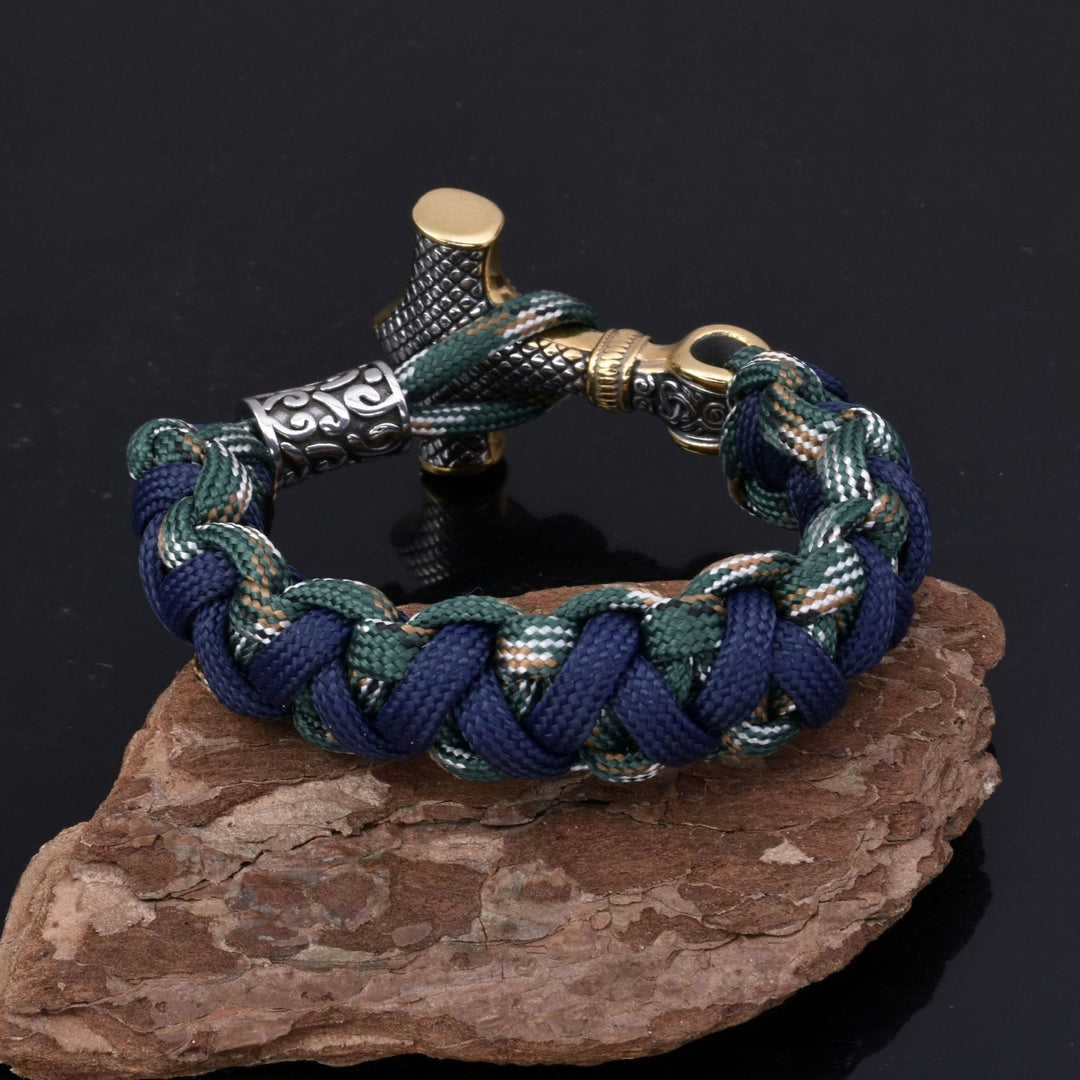 Viking Mjolnir Paracord Braided Bracelet
