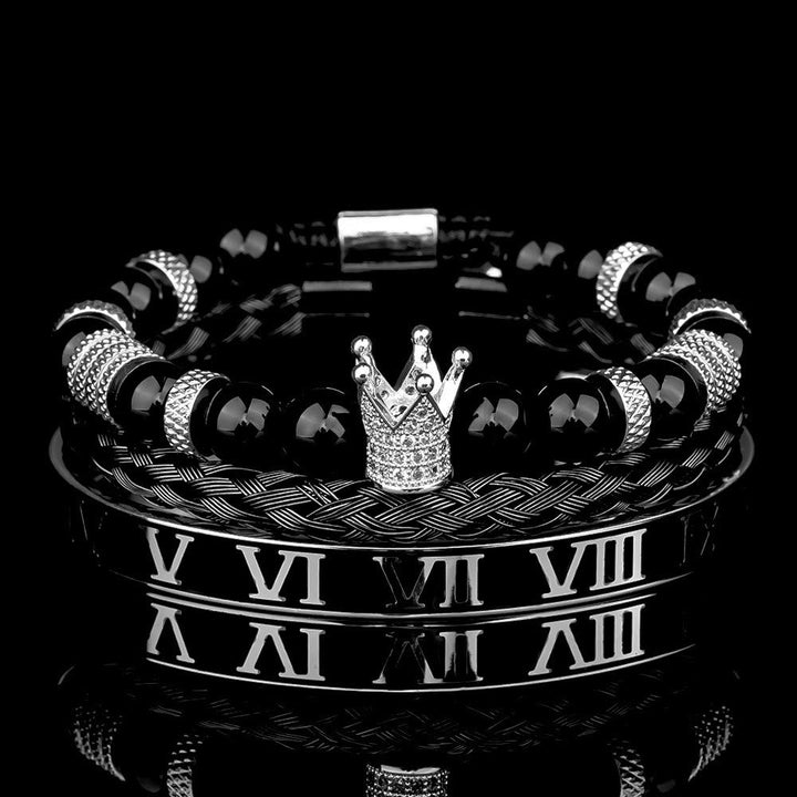 Royal Crown Stones Bracelet Set