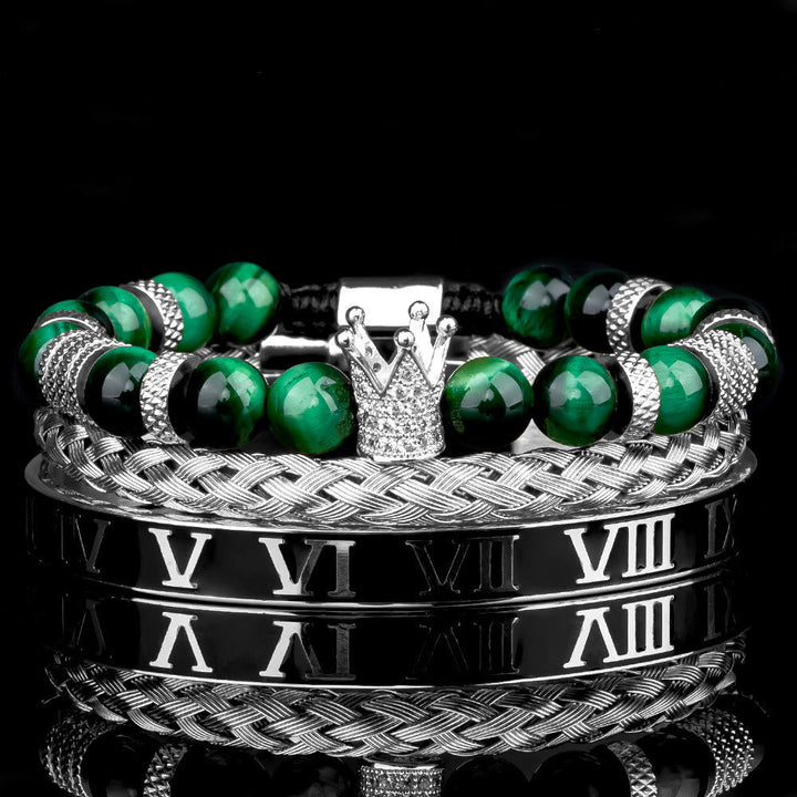 Royal Crown Stones Bracelet Set