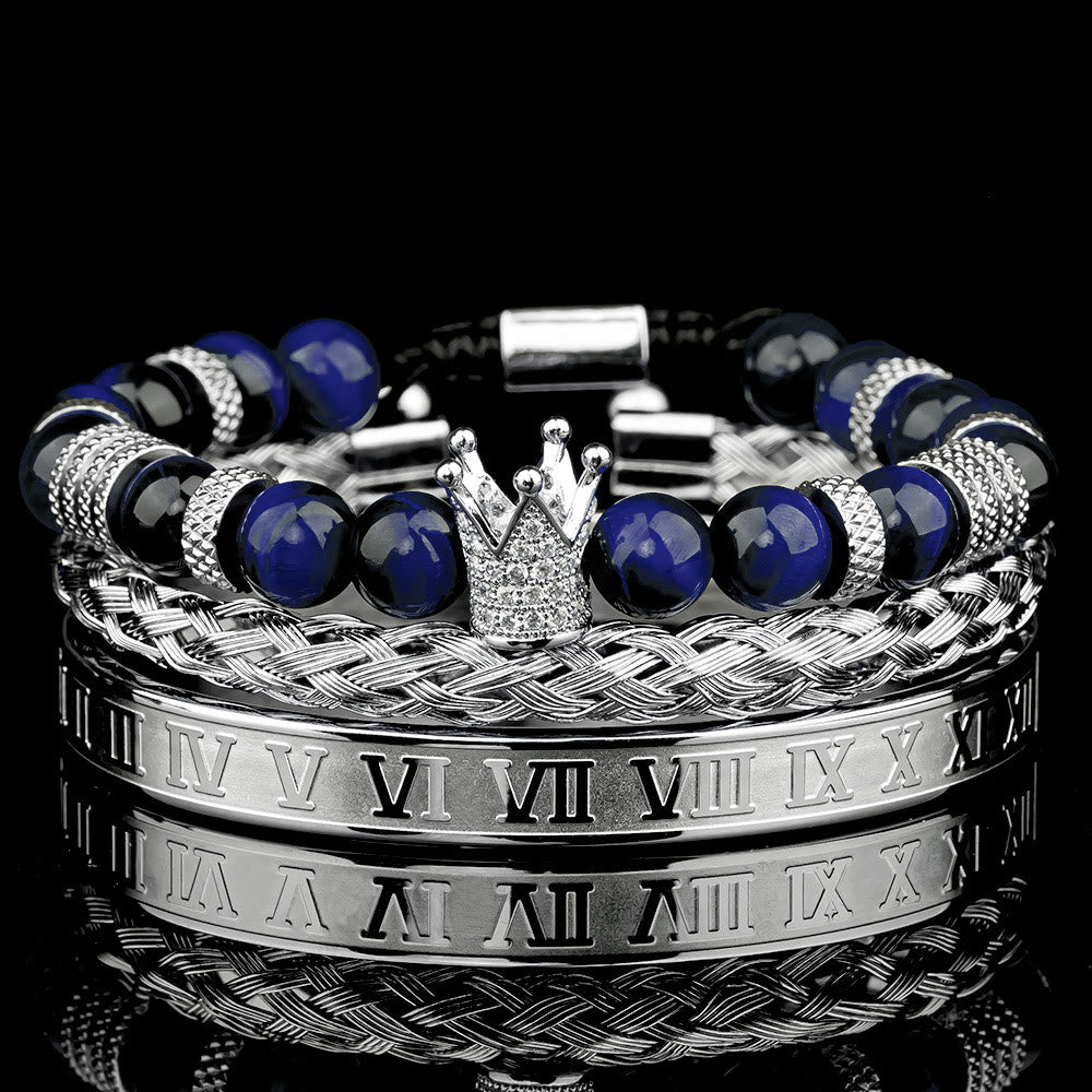 Royal Crown Stones Bracelet Set