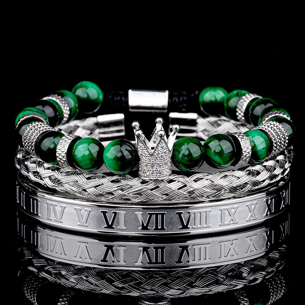 Royal Crown Stones Bracelet Set