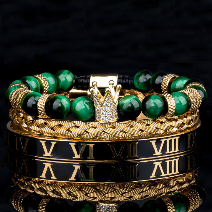 Royal Crown Stones Bracelet Set