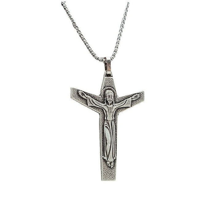 Christianartworkshop Faith and Courage Cross Crucifix Necklace: A Symbol of Resilience