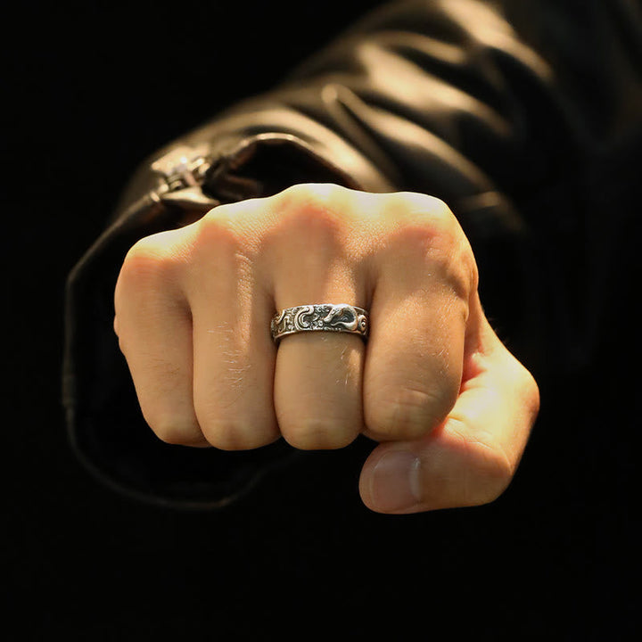 Handcrafted 925 Silver Retro Snake Ring
