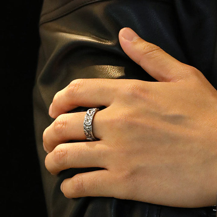 Handcrafted 925 Silver Retro Snake Ring
