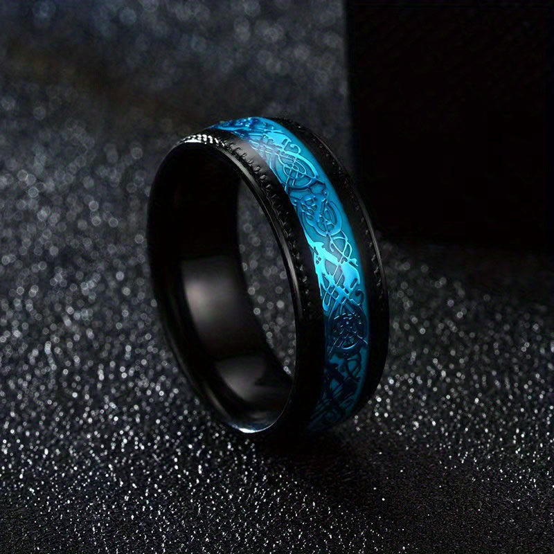 Light Dragon Scale Blue Ring