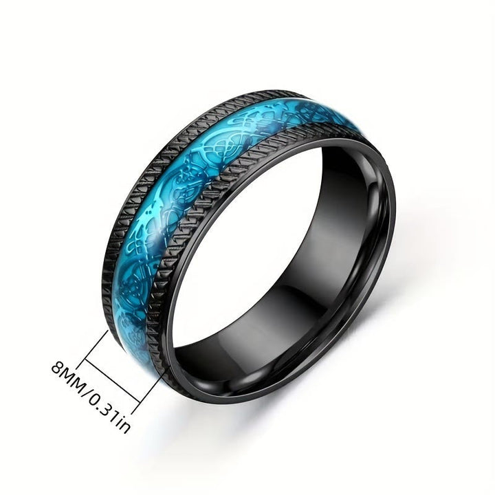 Light Dragon Scale Blue Ring